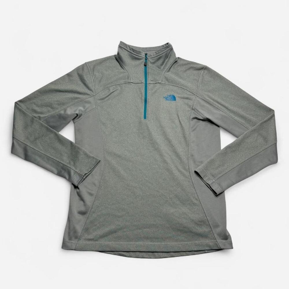 The North Face Gray Blue Quarter Zip Pullover Men’s Small